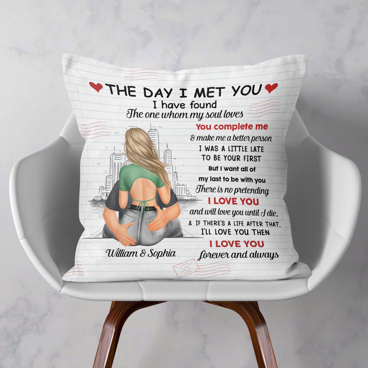 I Love You Forever And Always - Personalized Couple Pillow