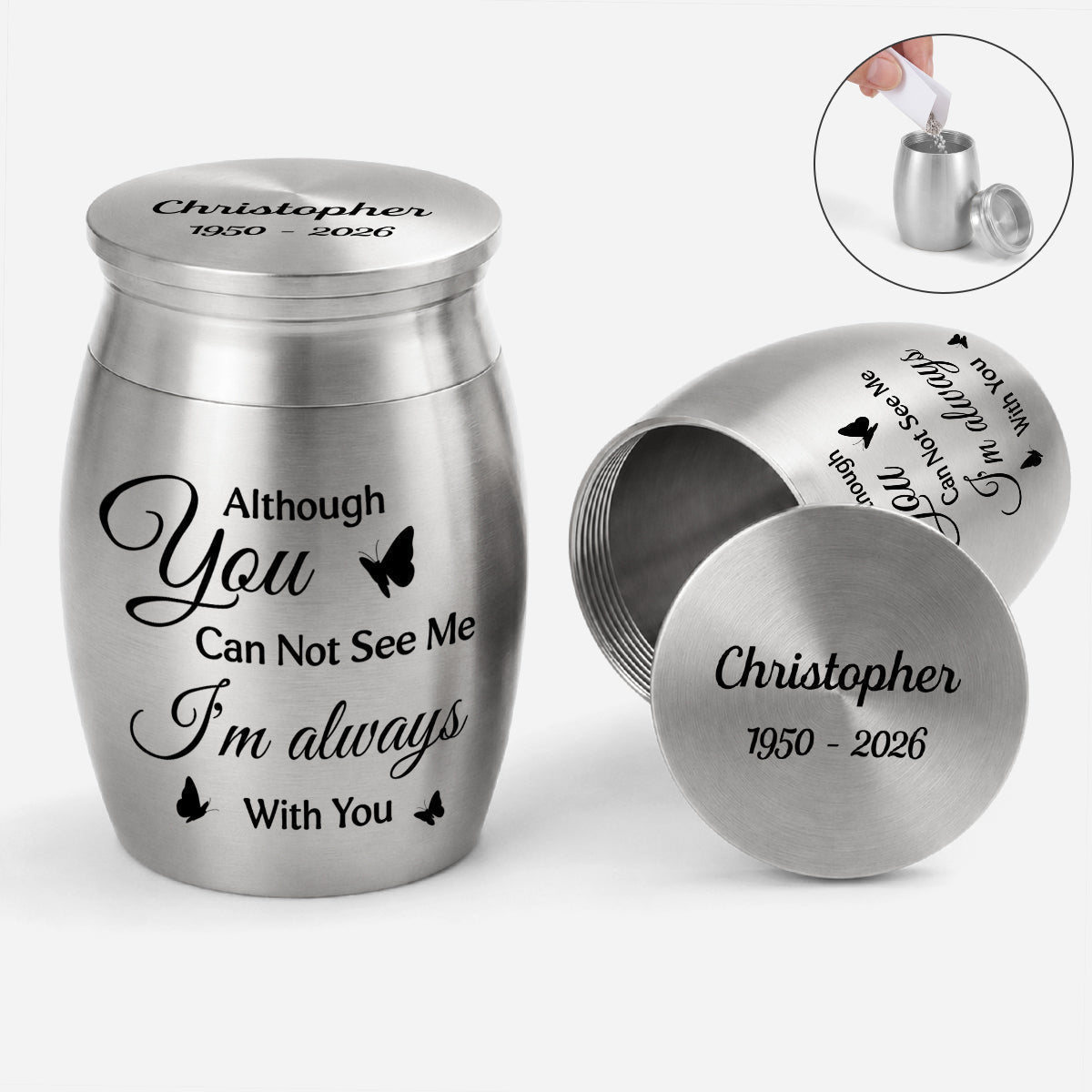 I'm Always With You Mini Urn - Personalized Memorial Gifts