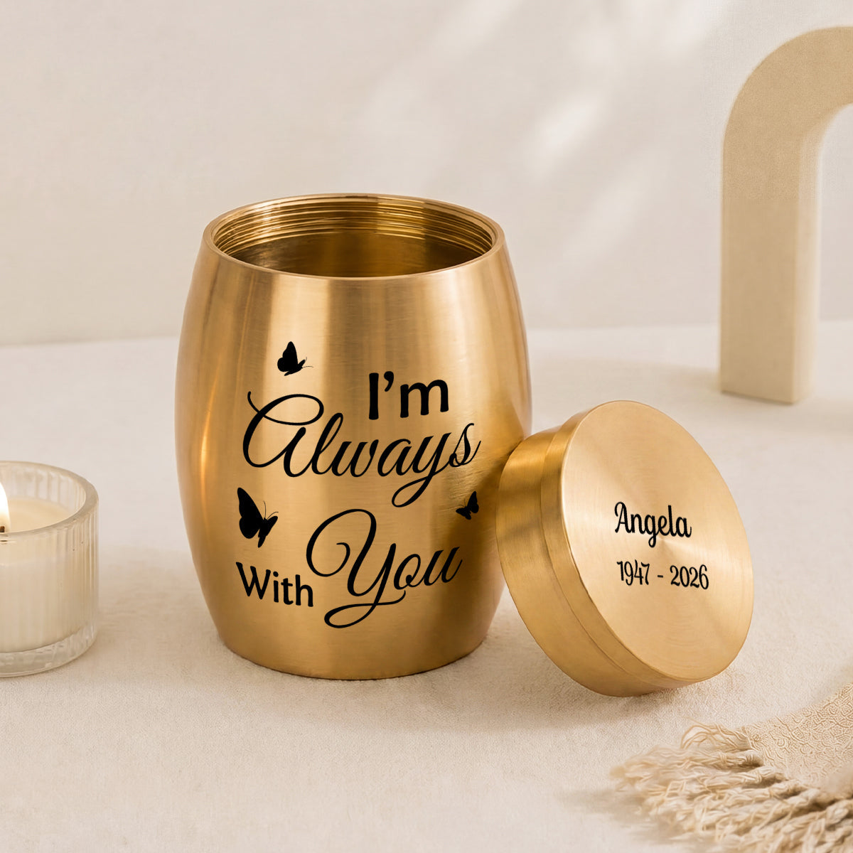 I'm Always With You Mini Urn - Personalized Memorial Gifts