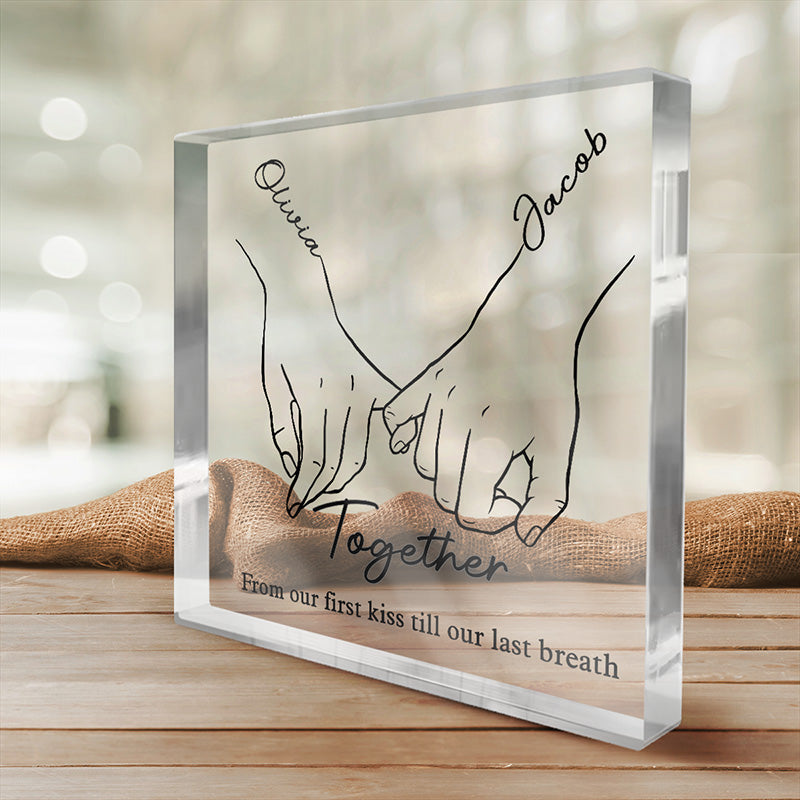 I Love You Forever &amp; Always - Couple Personalized Custom Square Shaped Acrylic Plaque - Gift For Husband Wife, Anniversary