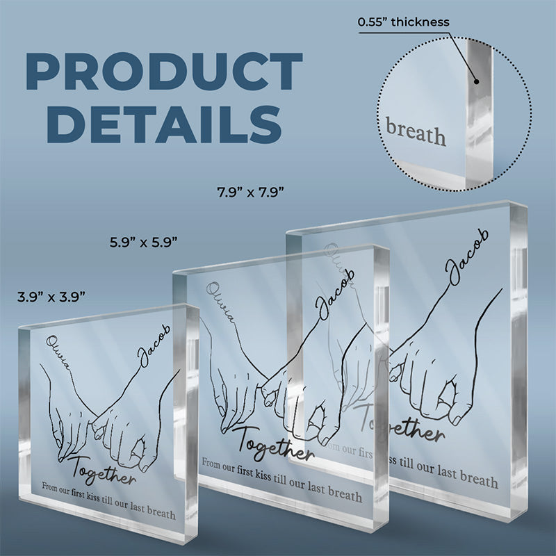 I Love You Forever &amp; Always - Couple Personalized Custom Square Shaped Acrylic Plaque - Gift For Husband Wife, Anniversary