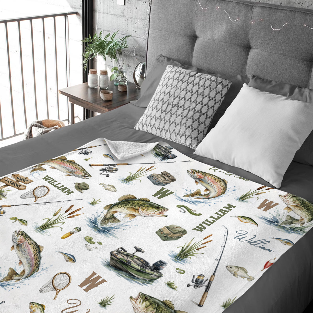Personalized Fishing Blanket - Gift For Fishing Lovers