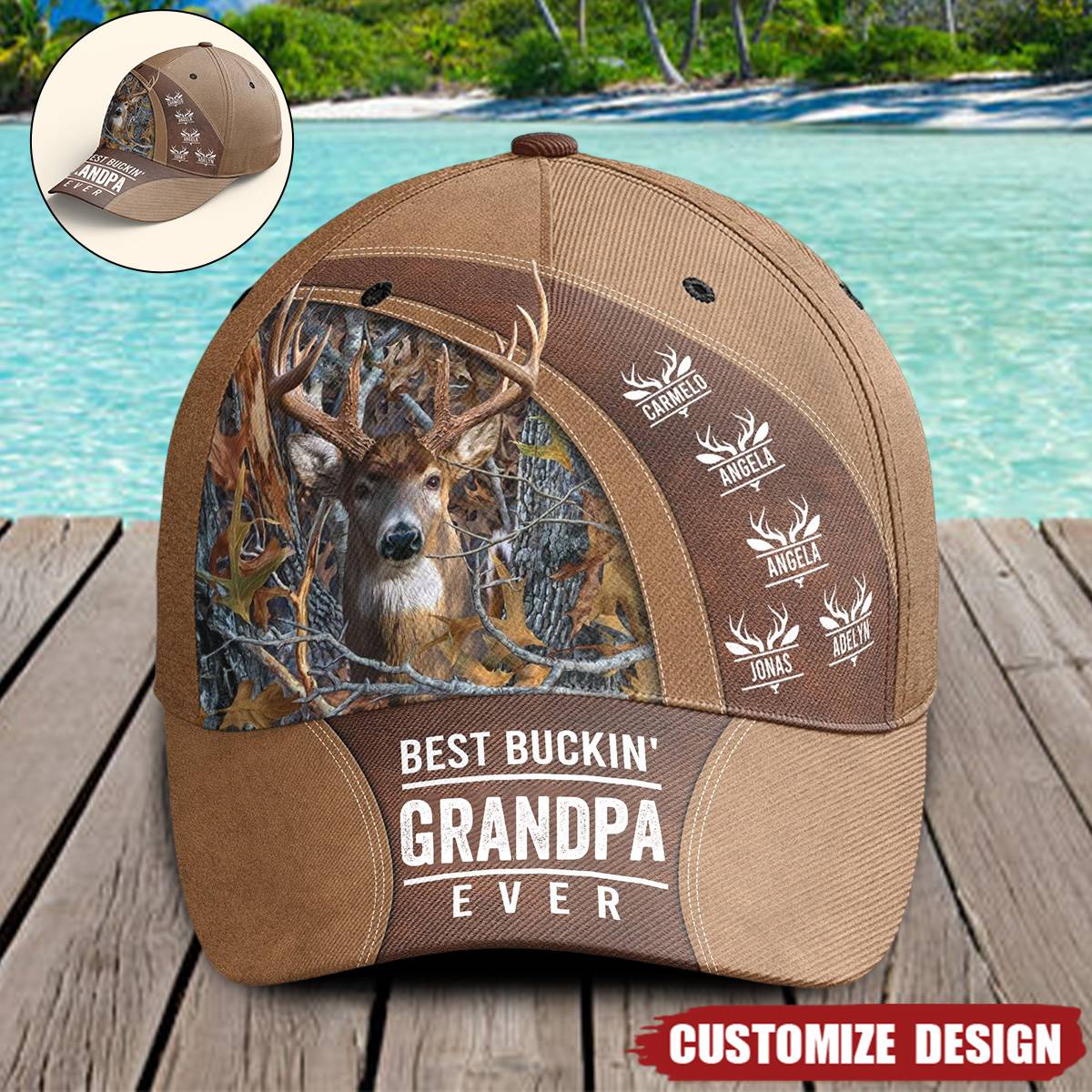 Best Buckin&#39; Dad / Grandpa Ever - Personalized Classic Cap