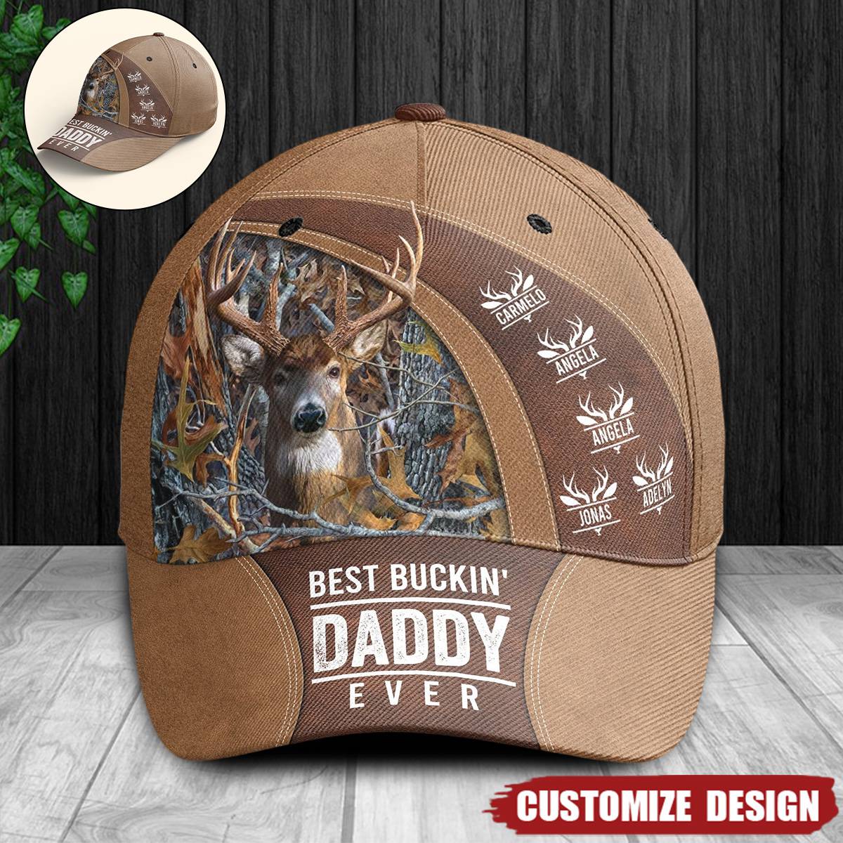 Best Buckin&#39; Dad / Grandpa Ever - Personalized Classic Cap