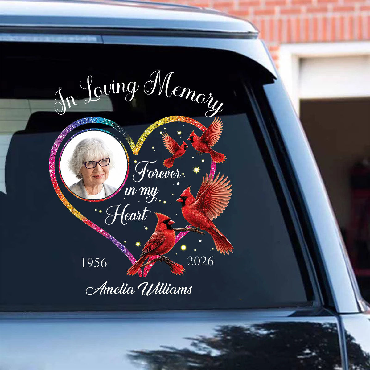 Cardinal A Beautiful Soul Never Forgotten - Personalized Decal
