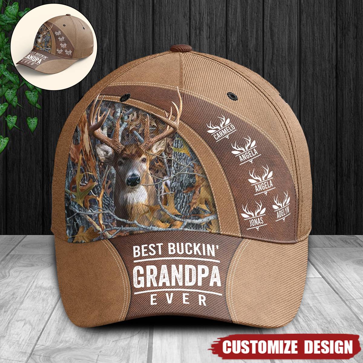 Best Buckin&#39; Dad / Grandpa Ever - Personalized Classic Cap