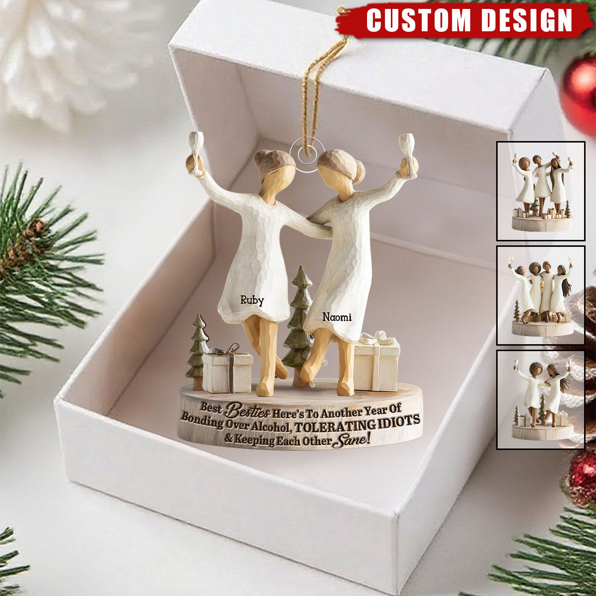 We&#39;ll Be Friends Until We&#39;re Old And Senile - Personalized Acrylic Ornament