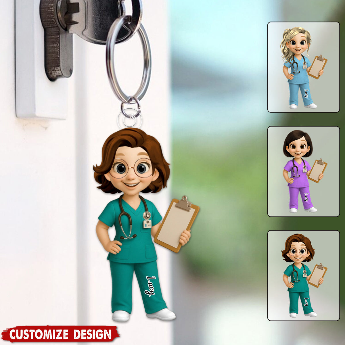 To My Favorite Nurse Personalized Keychain - Gift For Nurse