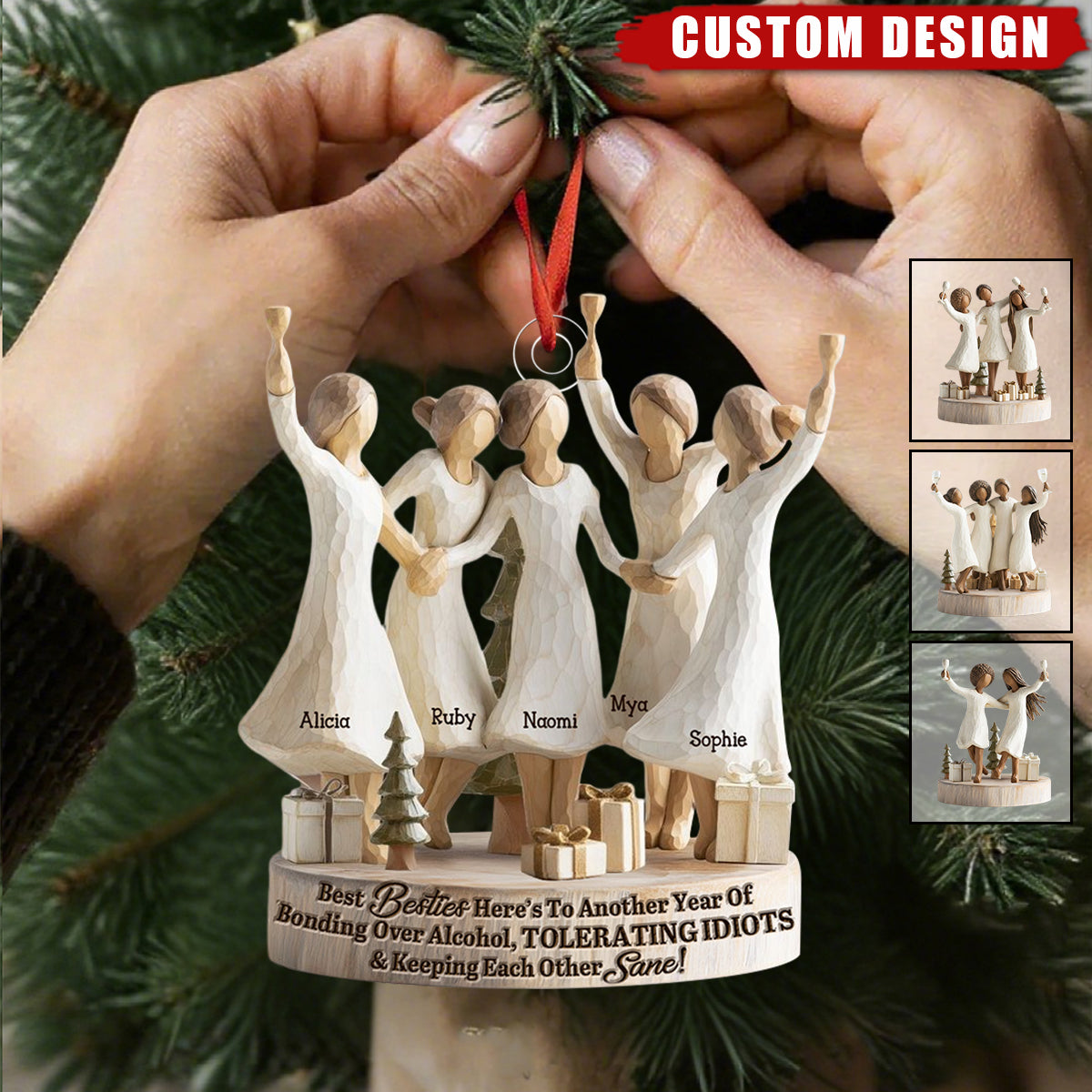 We&#39;ll Be Friends Until We&#39;re Old And Senile - Personalized Acrylic Ornament