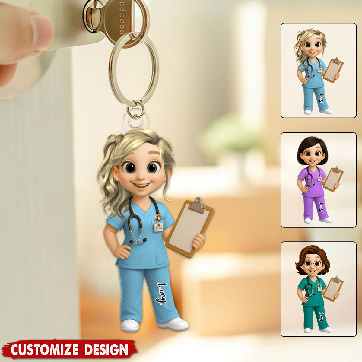 To My Favorite Nurse Personalized Keychain - Gift For Nurse