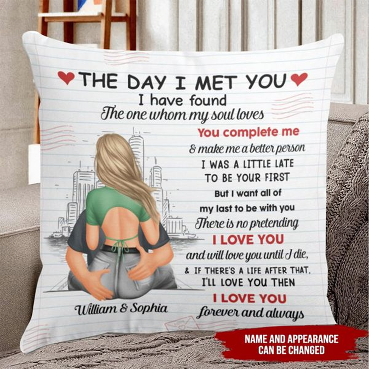 I Love You Forever And Always - Personalized Couple Pillow