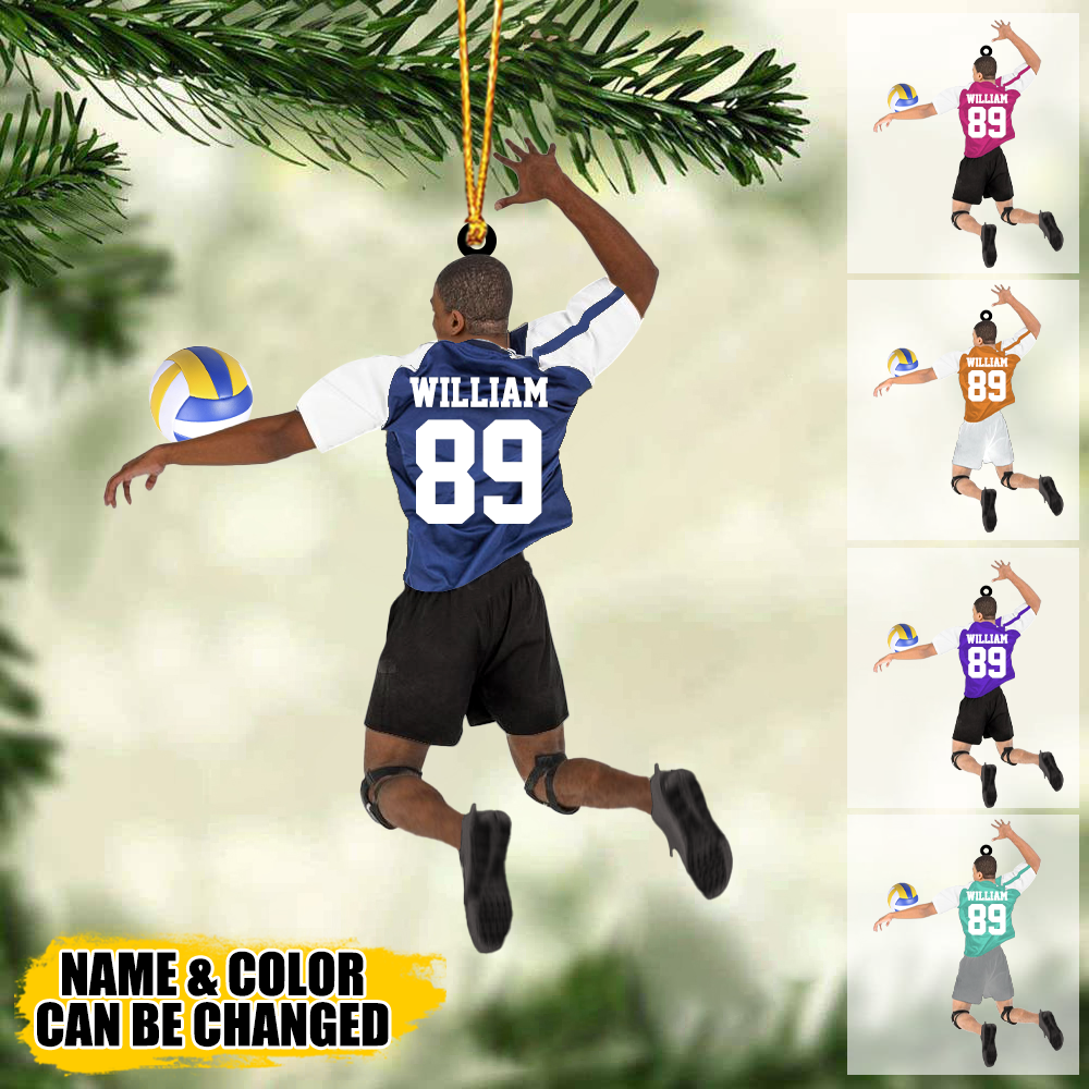 Custom Personalized Beach Volleyball Acrylic Ornament, Gift For Volleyball Players