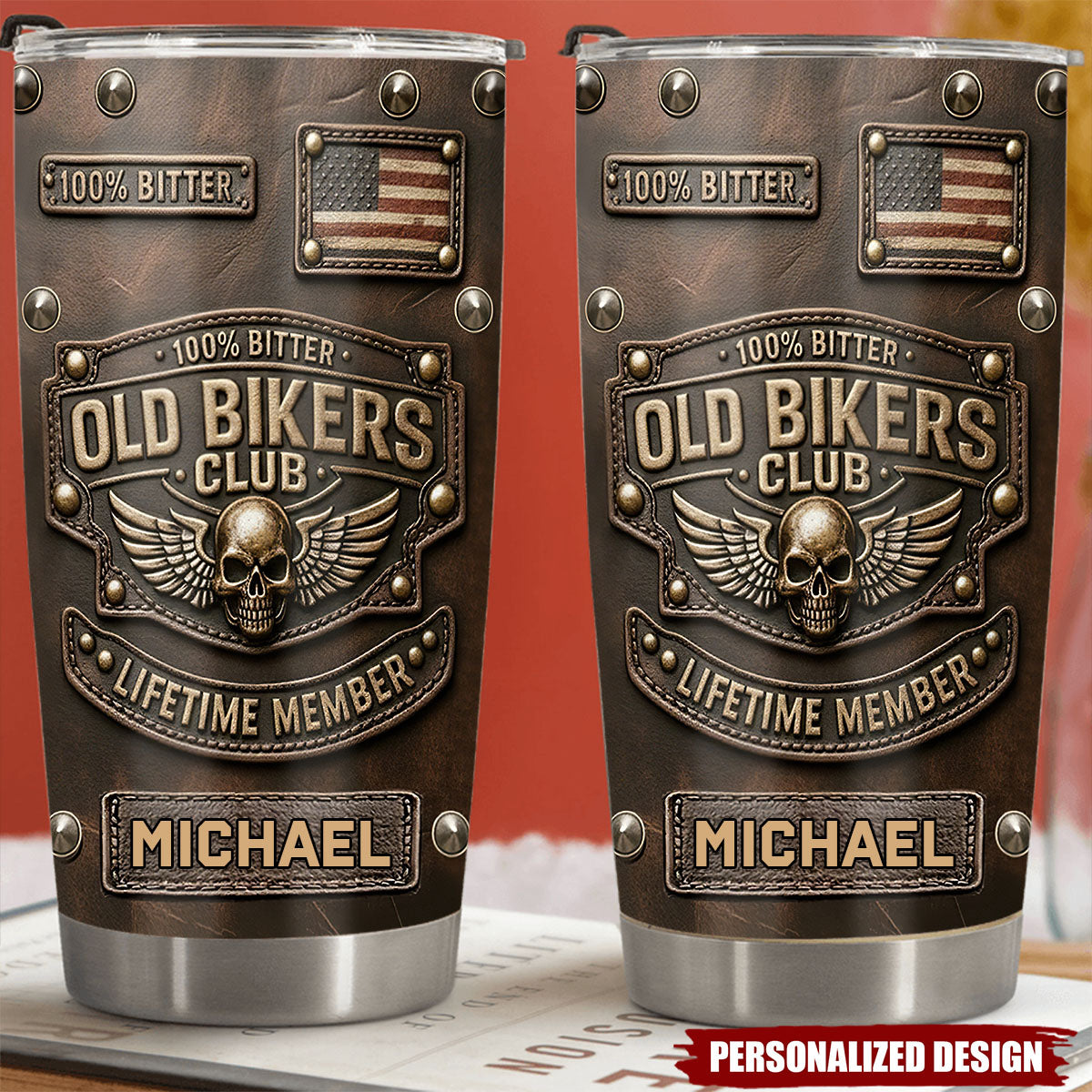 Old Biker Club-Personalized Biker Tumbler