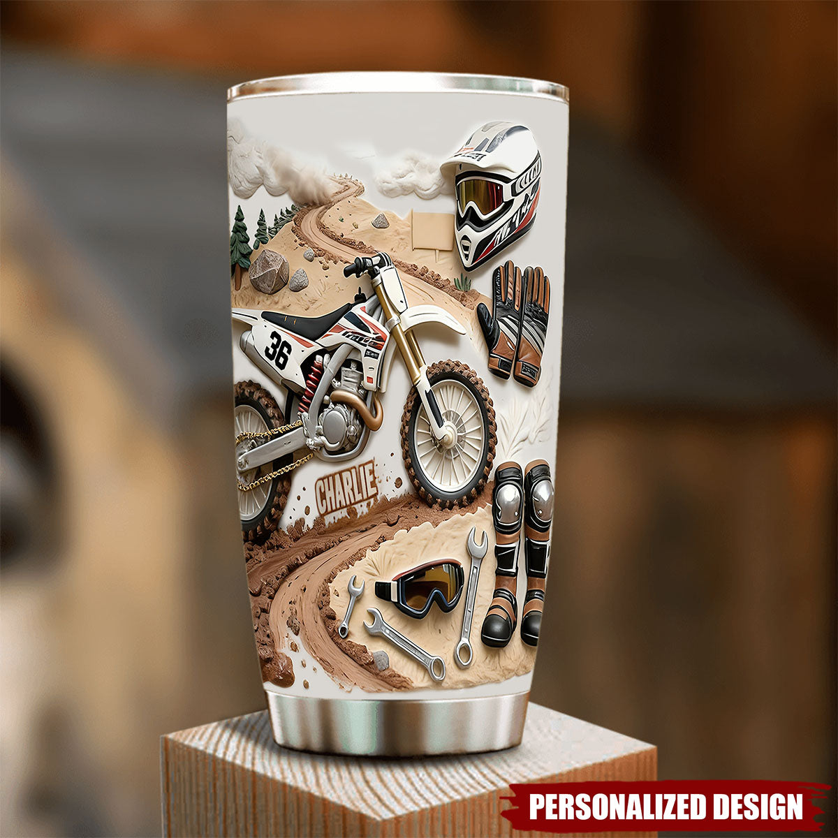 Cool Dirt Bike,Motocross-Personalized Dirt Bike Tumbler