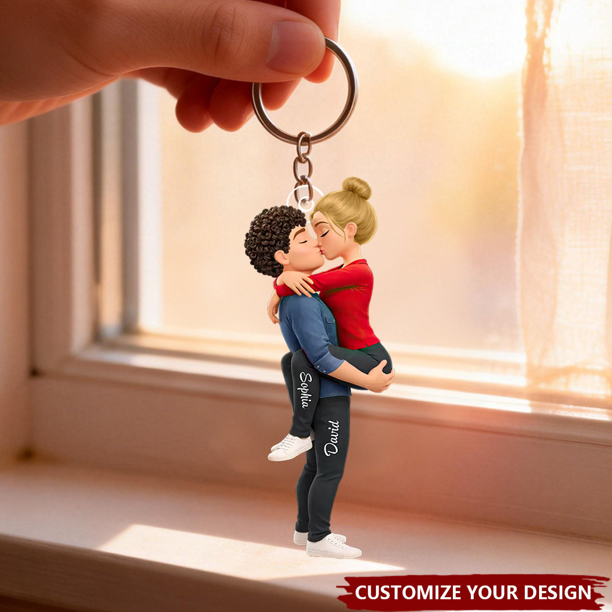 You Are The Missing Piece To My Heart - Personalized Acrylic Keychain - Anniversary, Valentine's Day Gift, Gift For Him, Gift For Her
