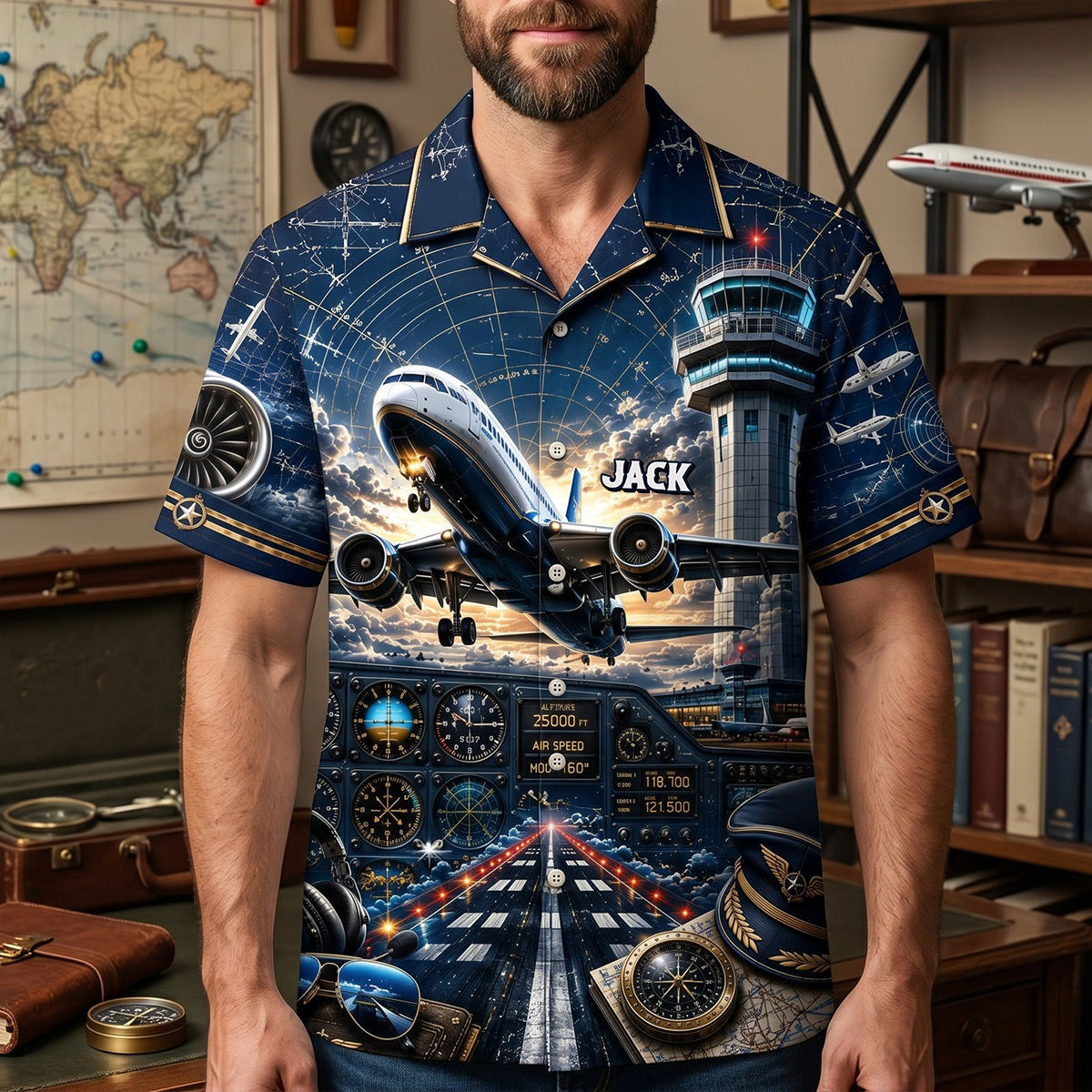 Sky Commander Hawaiian Shirt - Gifts For Pilots