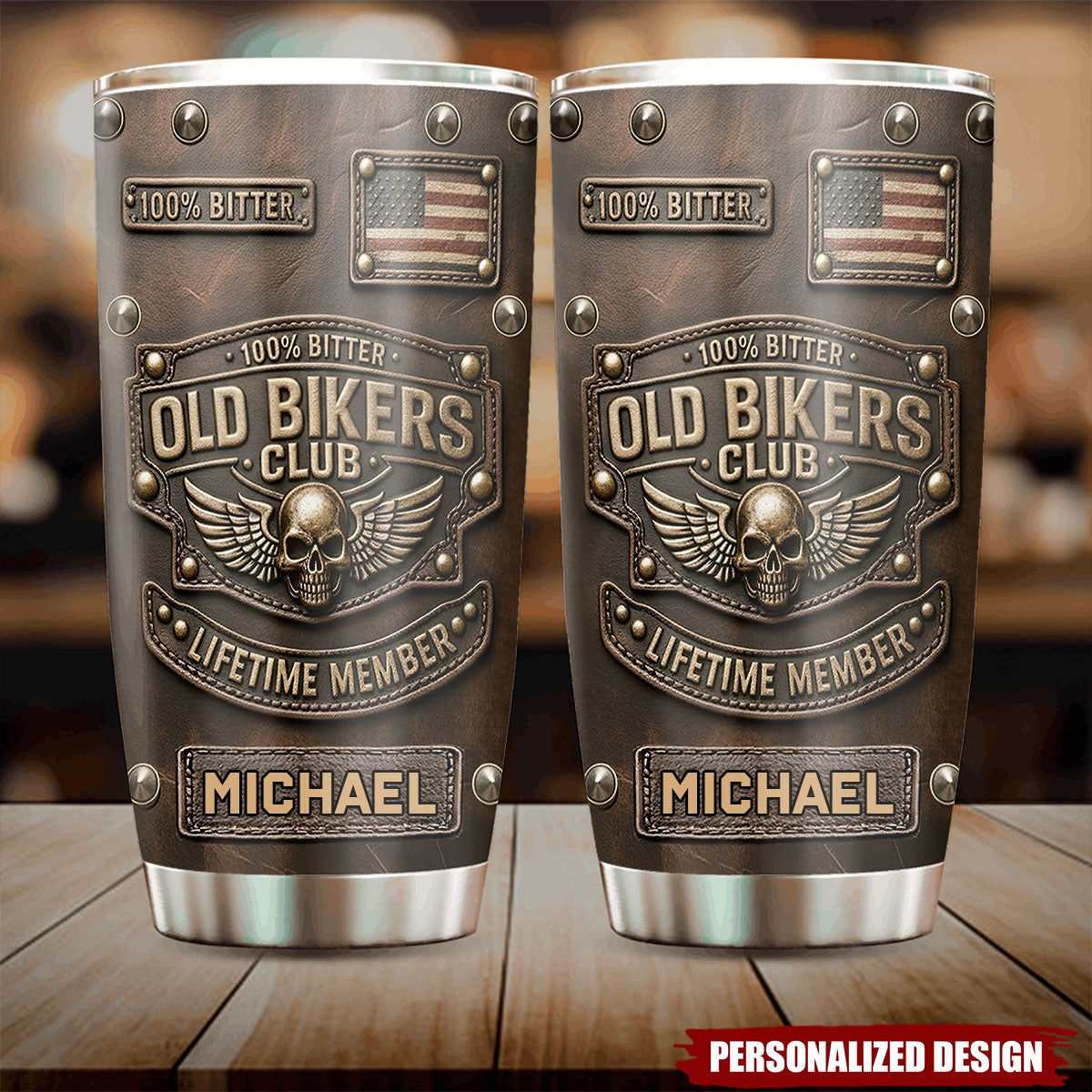 Old Biker Club-Personalized Biker Tumbler