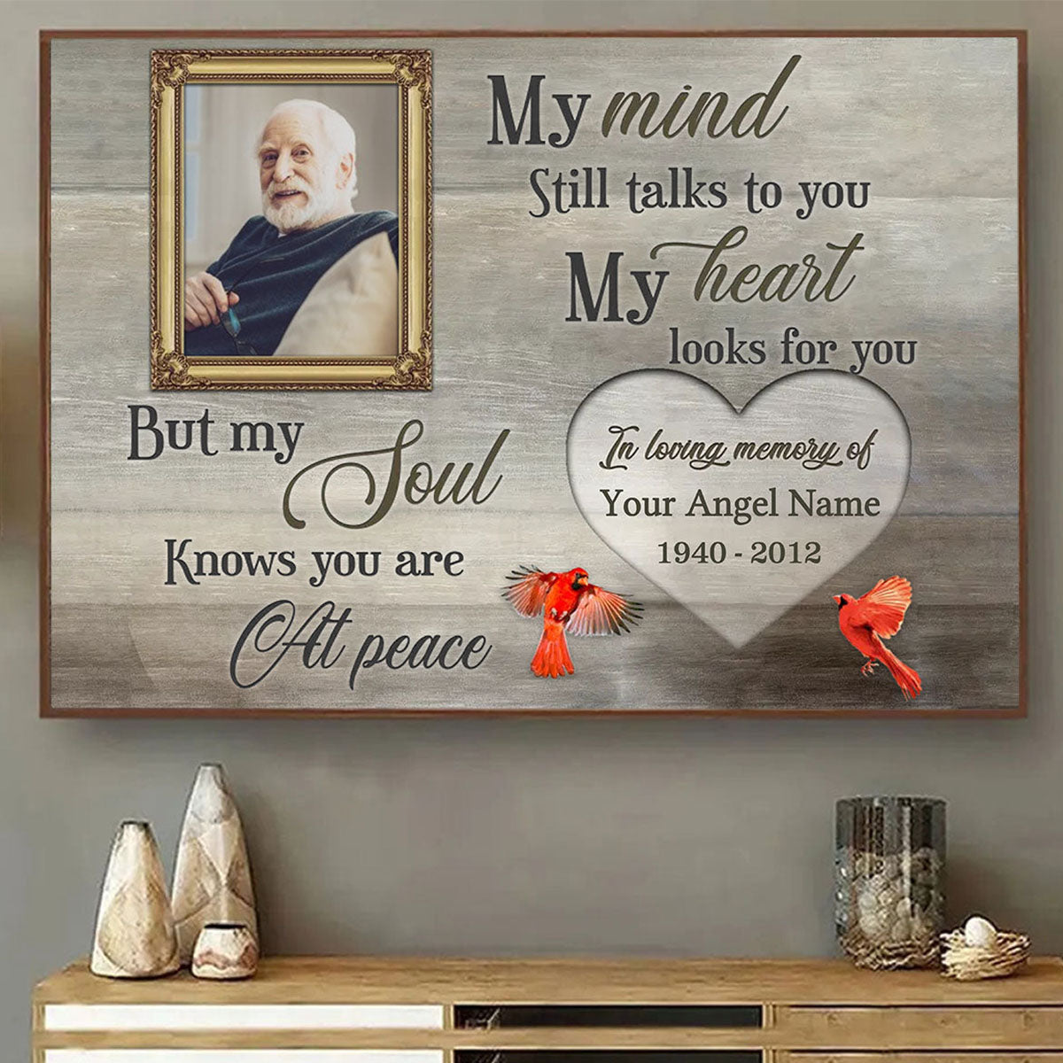 Heartfelt Personalized Memorial For Loved One Poster for Loss - 'Heaven in Our Home'