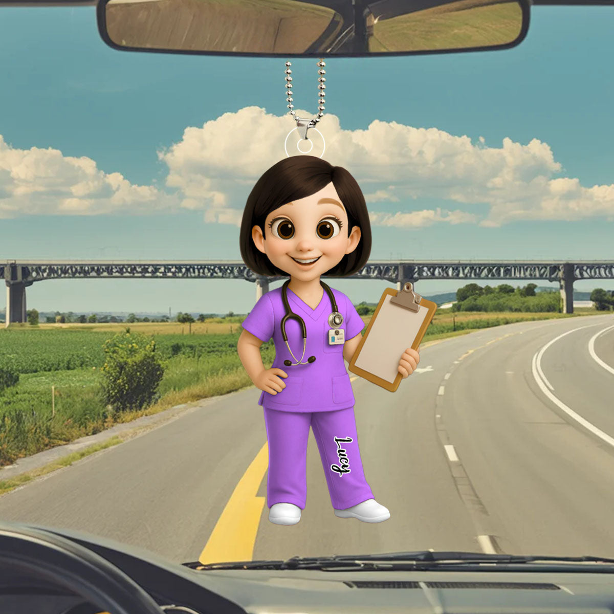 To My Favorite Nurse Personalized Car Hanging Ornament - Gift For Nurse