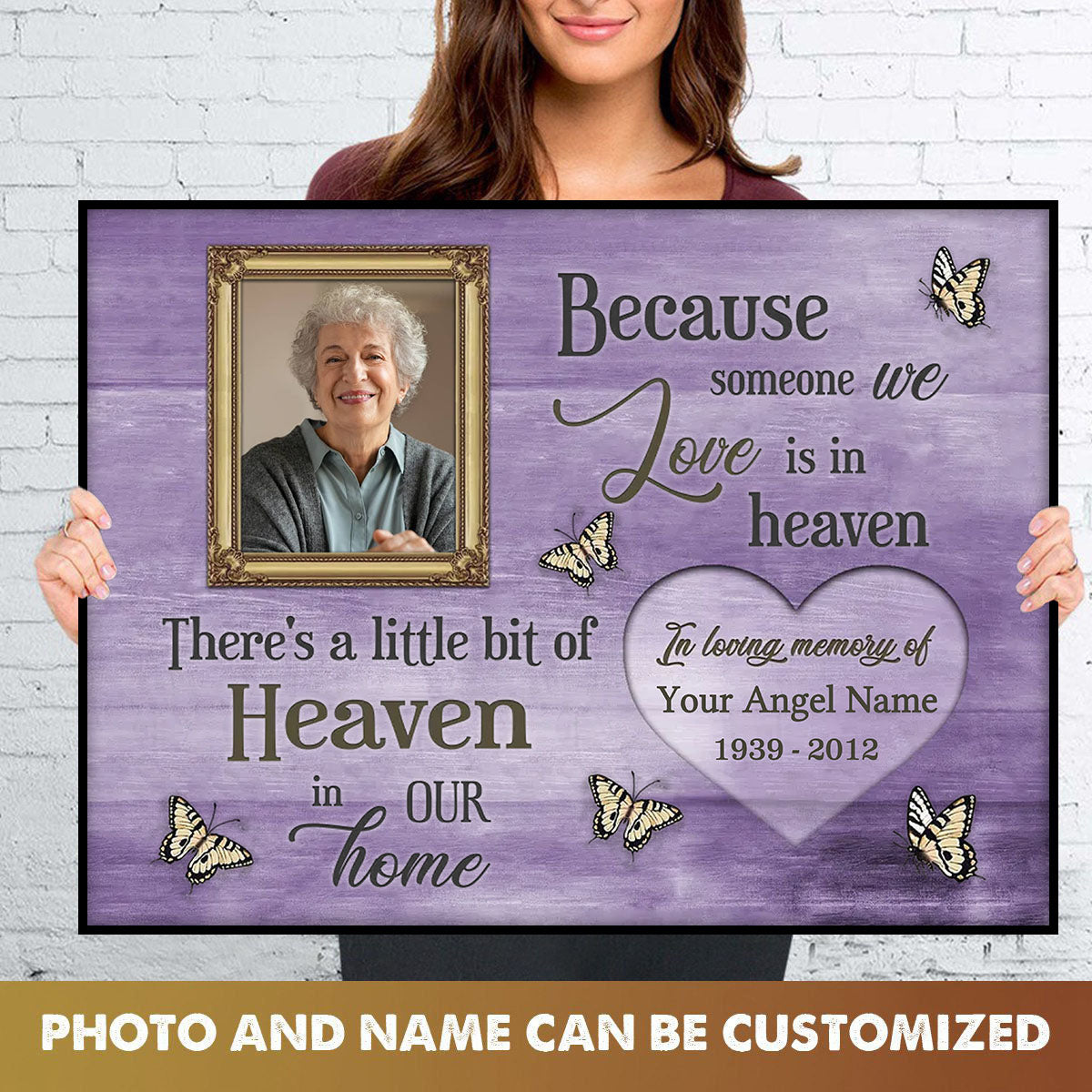 Heartfelt Personalized Memorial For Loved One Poster for Loss - 'Heaven in Our Home'