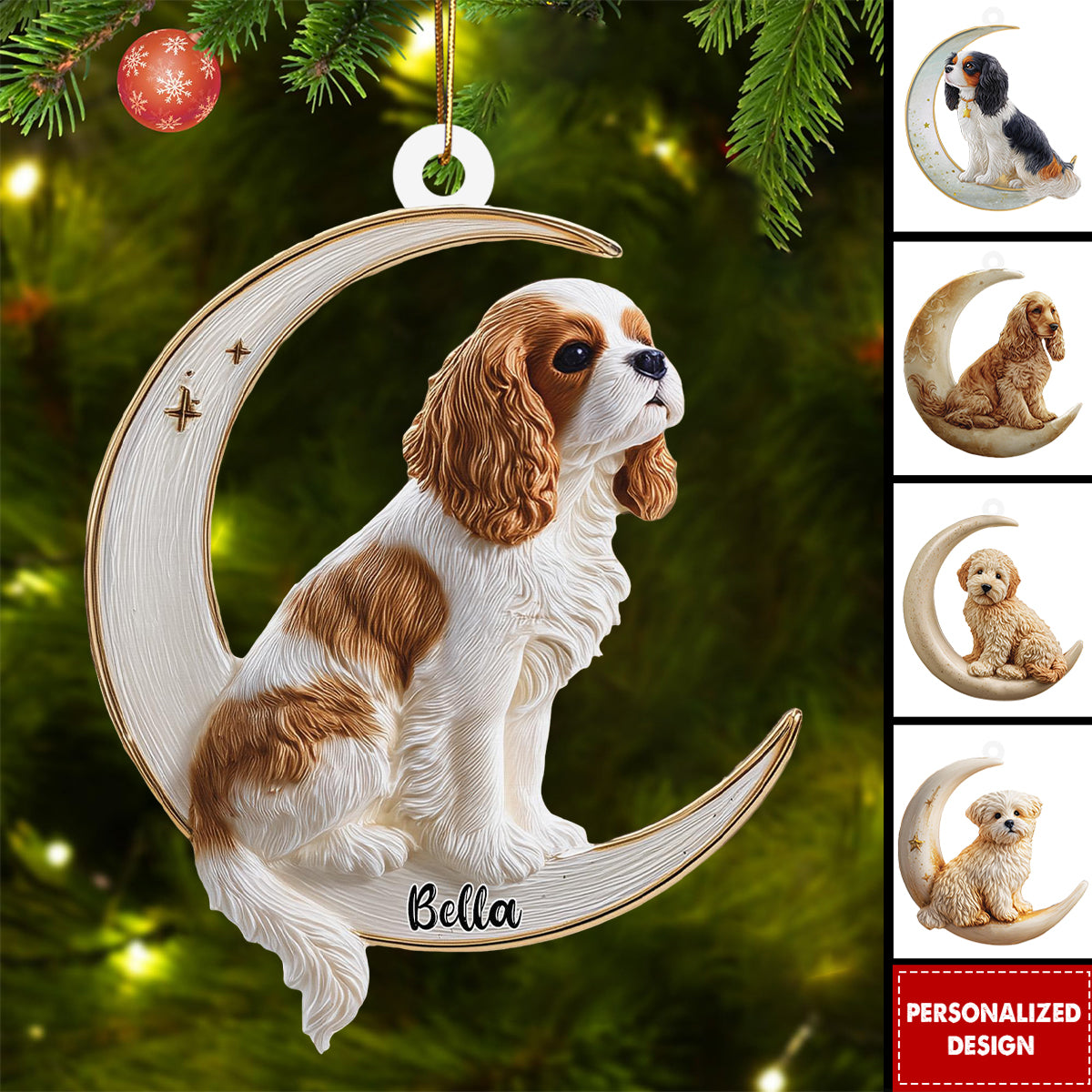 Personalized Cute Dog Acrylic Ornament