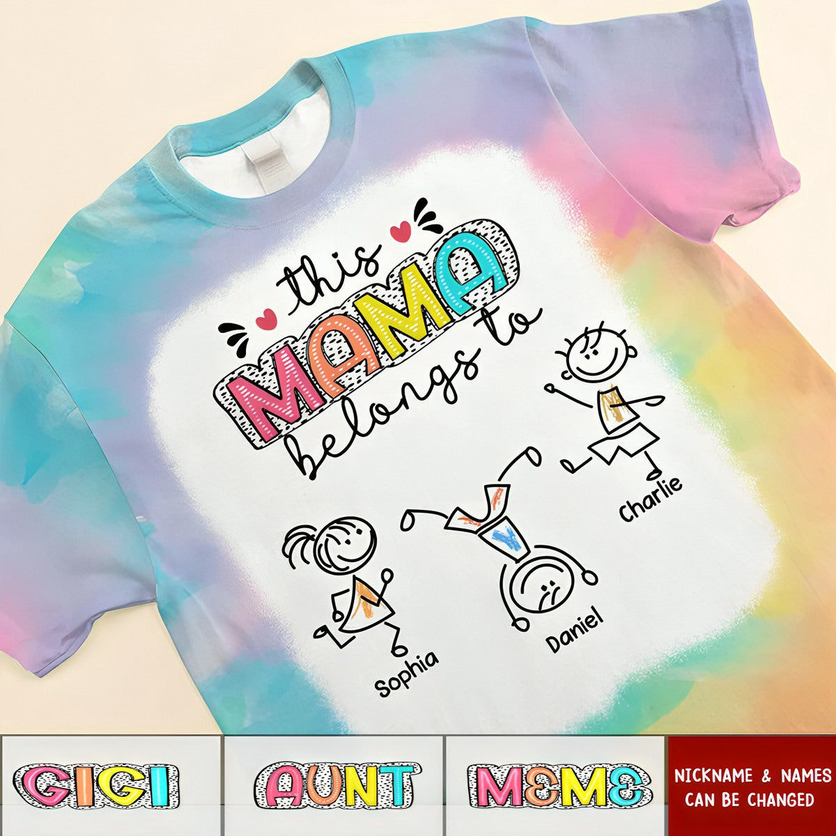 This Grandma Belongs To Personalized 3D T-shirt