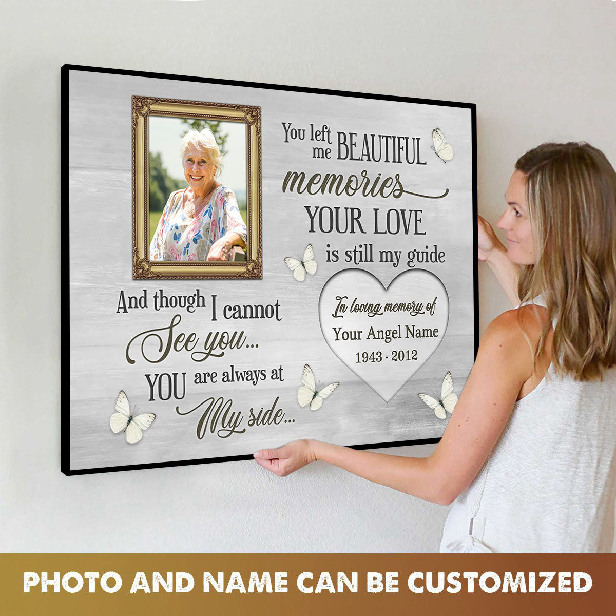Heartfelt Personalized Memorial For Loved One Poster for Loss - 'Heaven in Our Home'