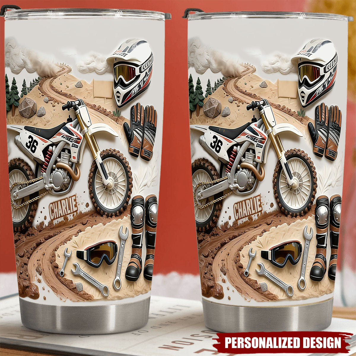 Cool Dirt Bike,Motocross-Personalized Dirt Bike Tumbler