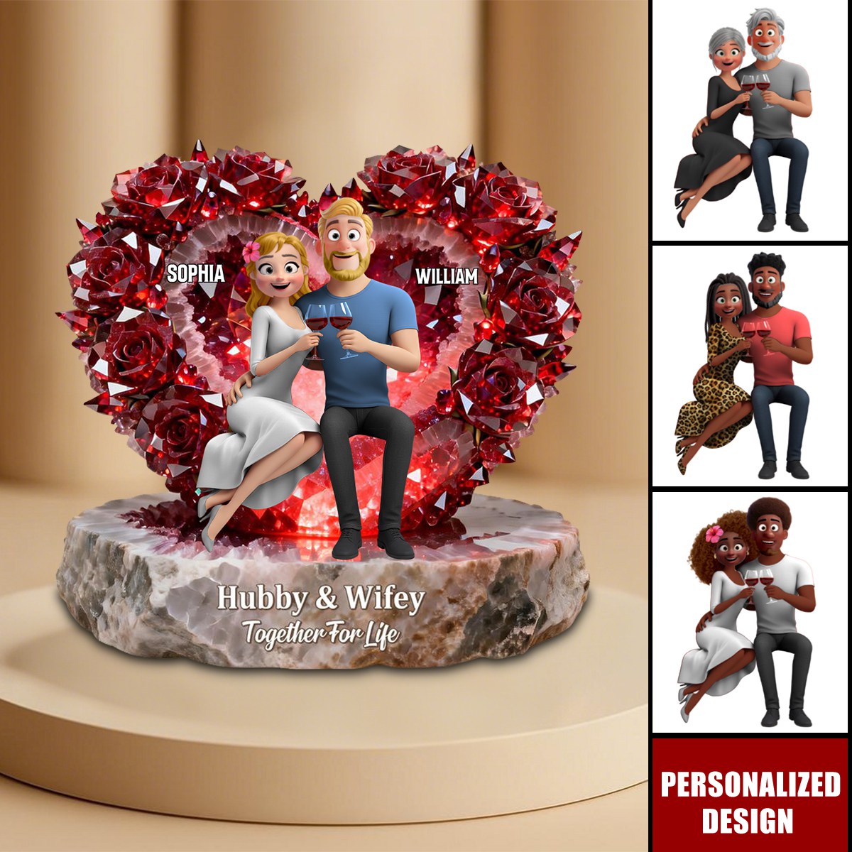 Together For Life-Personalized Couples Acrylic Plaque-Gifts For Couples