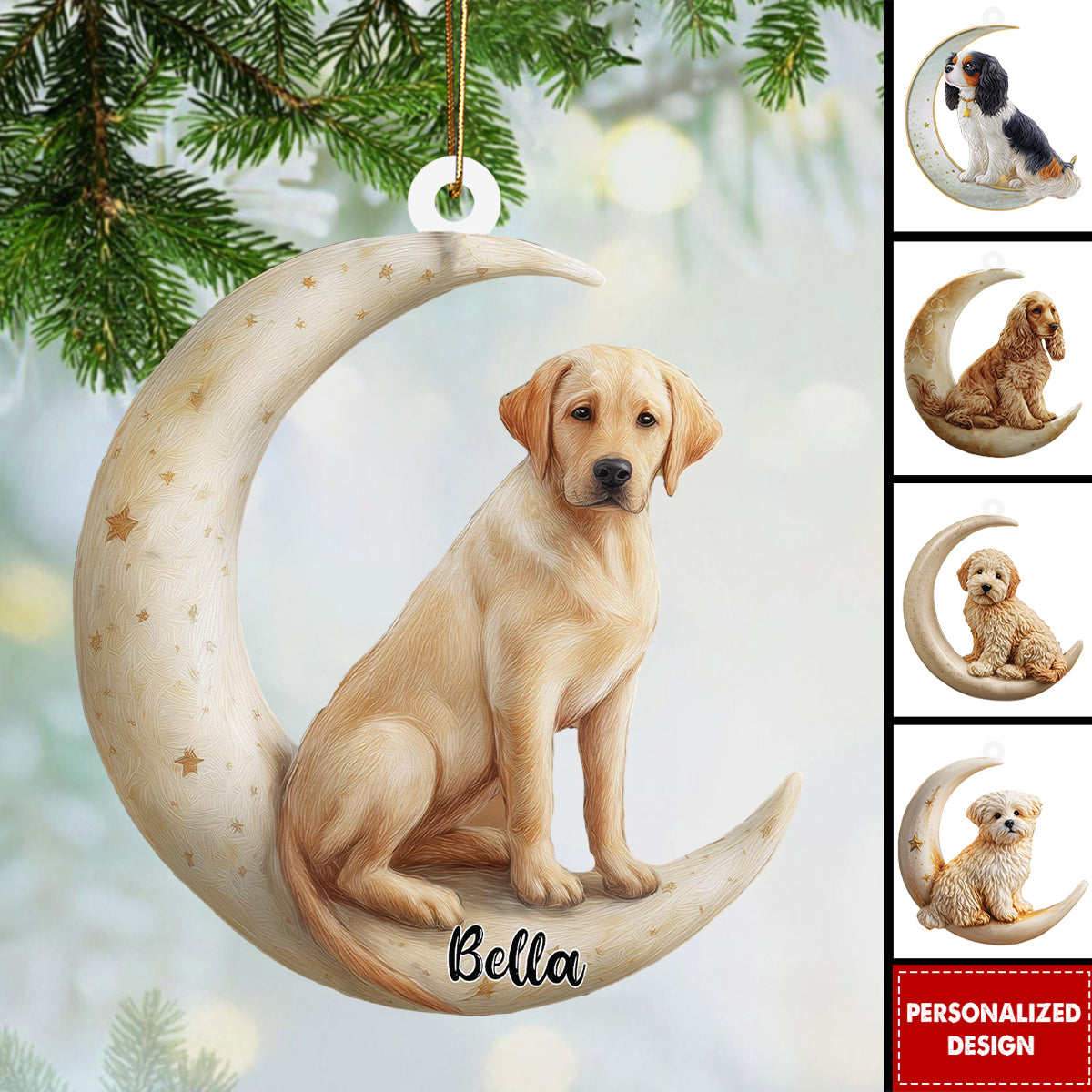 Personalized Cute Dog Acrylic Ornament