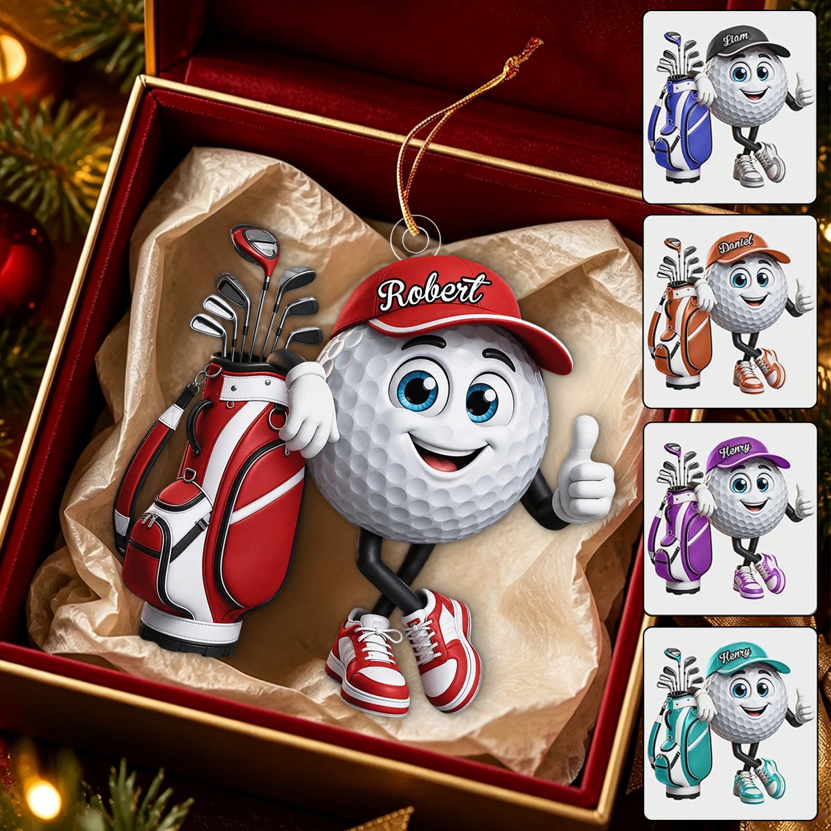 Custom Golf Shaped Acrylic Ornament - Personalized Birthday Gifts For Golf Lovers, Sports Fans, Sports Lovers - Swing With Confidence
