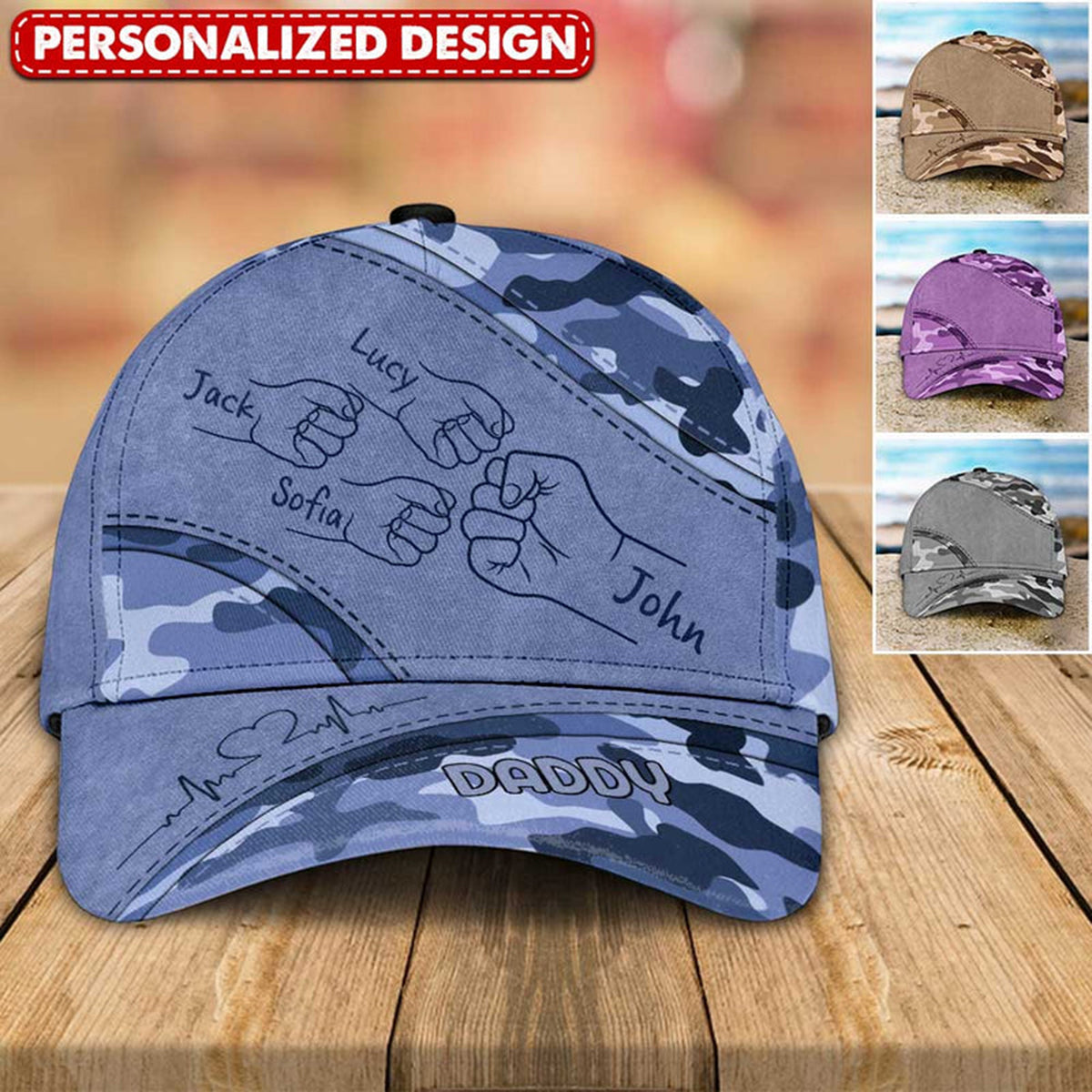Best Dad Ever Camo Pattern - Personalized Custom Classic Cap - Father&#39;s Day Gift For Dad
