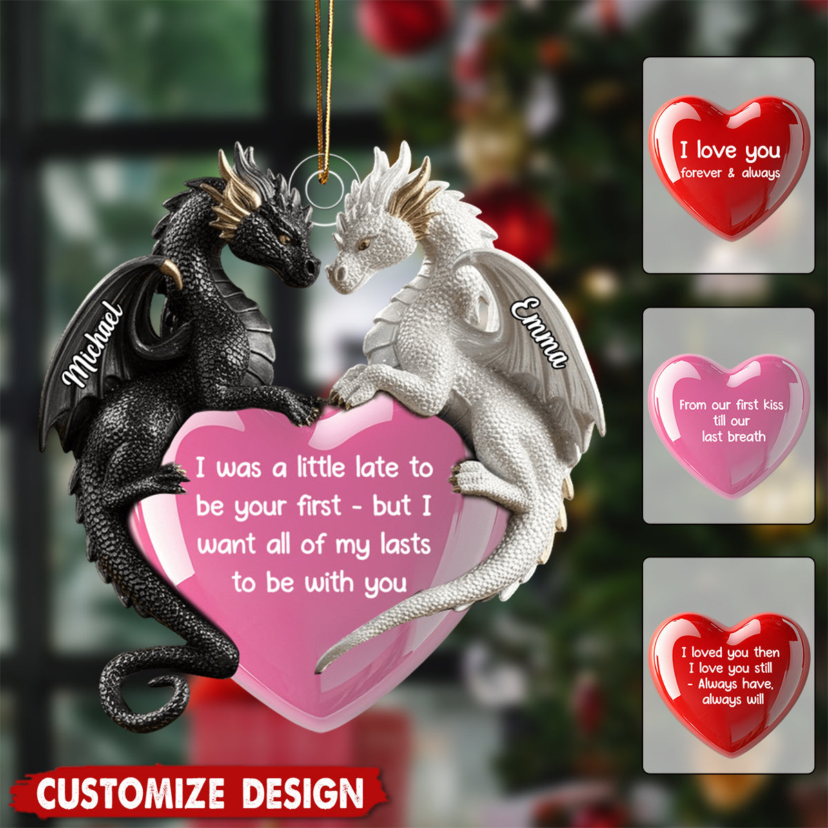 You &amp; Me We Got This - Personalized Dragon Ornament - Gift For Couple