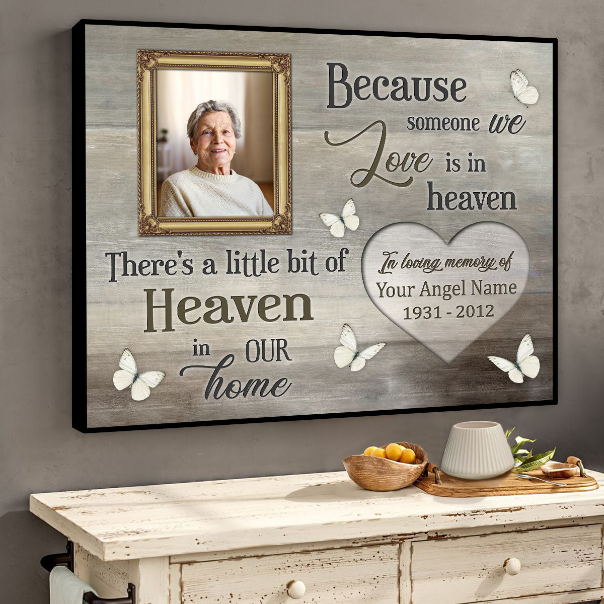 Heartfelt Personalized Memorial For Loved One Poster for Loss - 'Heaven in Our Home'