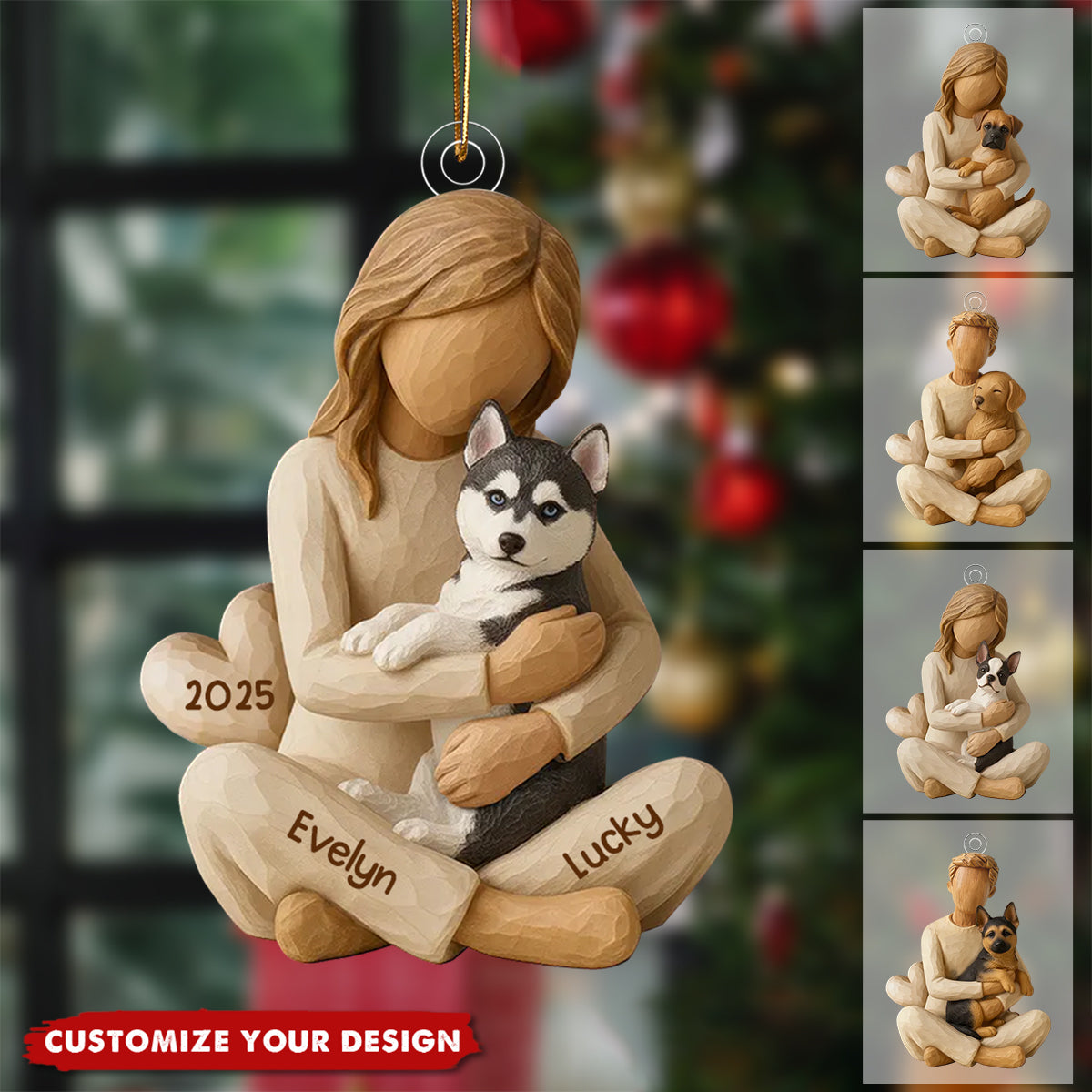 With My Dog - Personalized Christmas Ornament - Gift For Dog Lovers