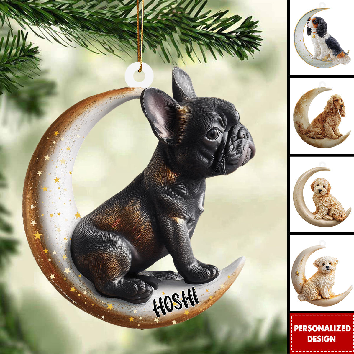 Personalized Cute Dog Acrylic Ornament