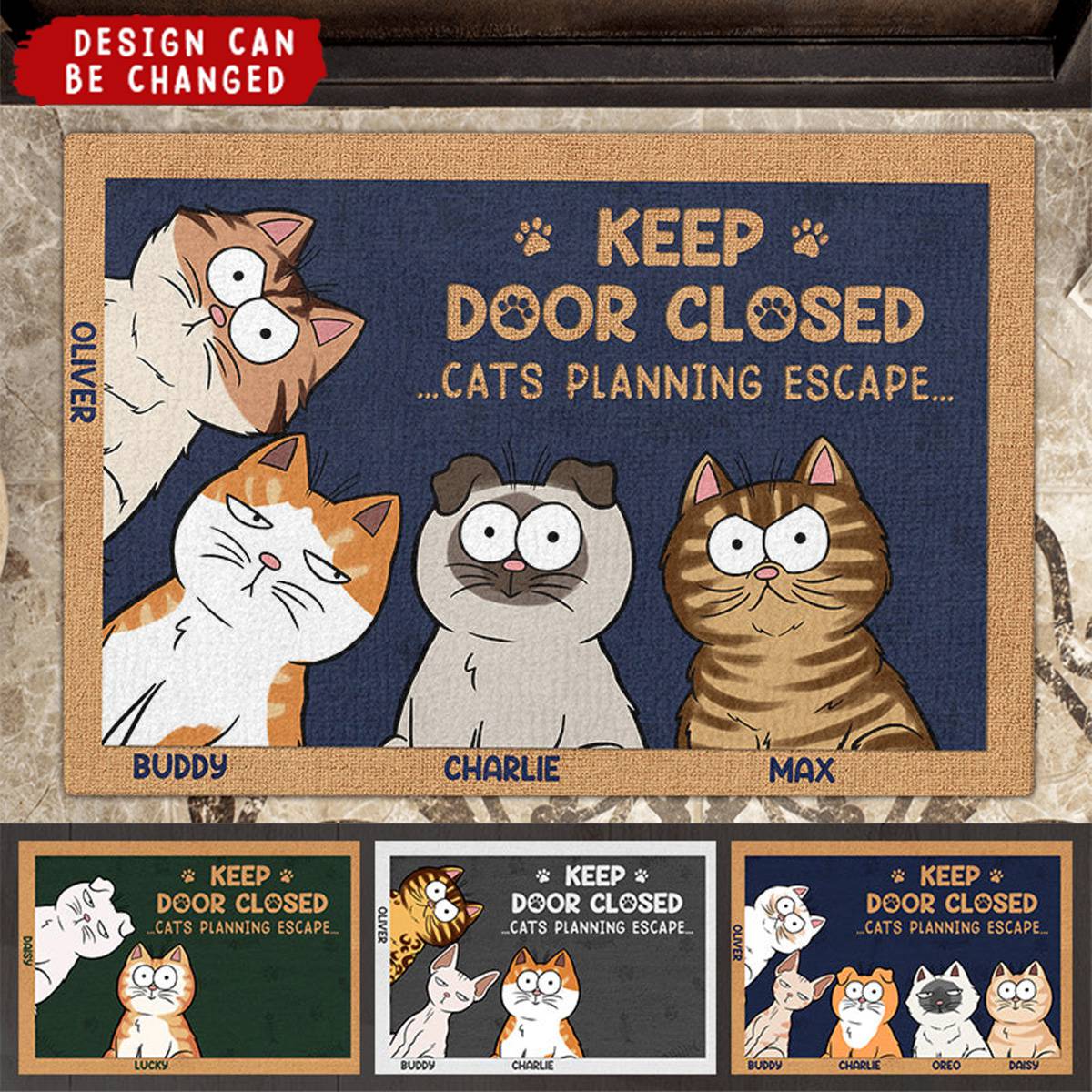 Don&#39;t Let The Cat Out No Matter What He Tells You - Cat Personalized Custom Home Decor Decorative Mat - House Warming Gift, Gift For Pet Owners, Pet Lovers