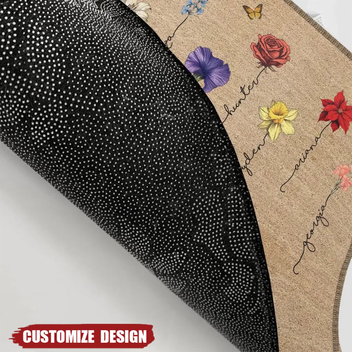 Grandma&#39;s Garden Love Grows Here - Personalized Doormat - Mother&#39;s Day Gift For Mom, Grandma