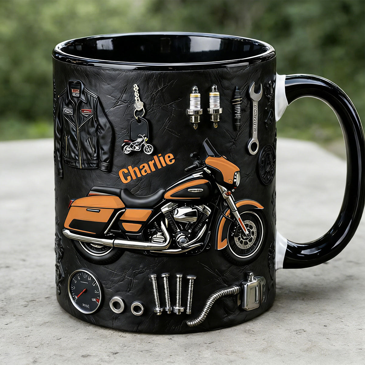 Motorcycle Personalized Biker Accent Mug