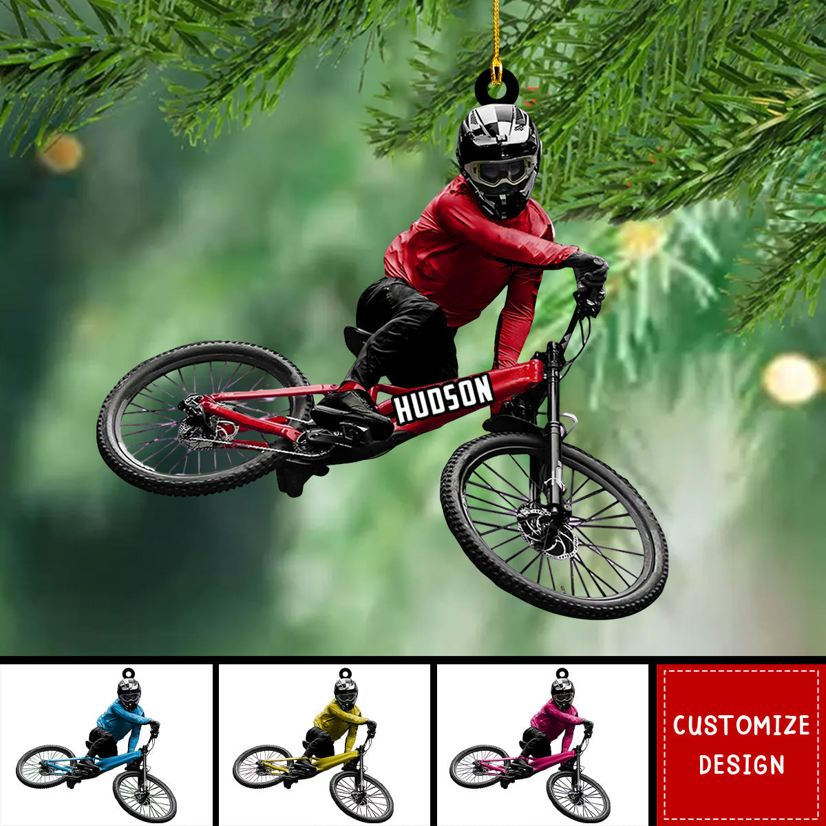 Personalized Mountain Bike Christmas Ornament Gift for Biker-2025 New Release