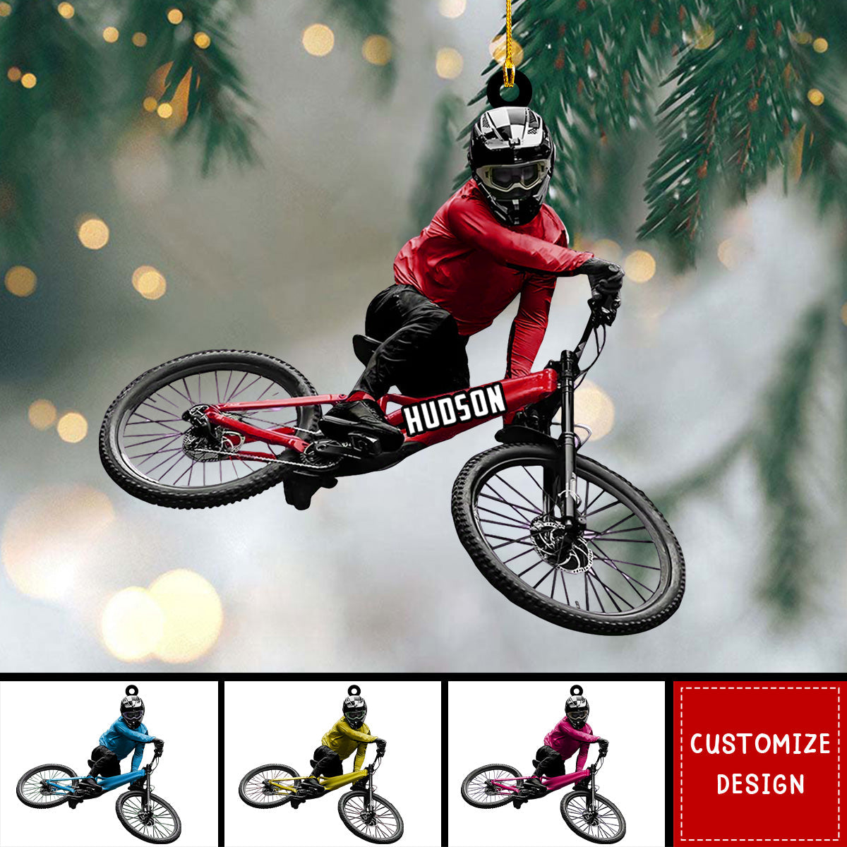 Personalized Mountain Bike Christmas Ornament Gift for Biker-2025 New Release