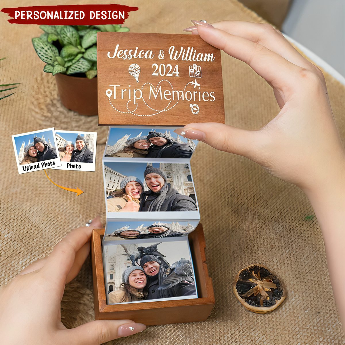 Adventure Memories - Personalized Wooden Photo Box
