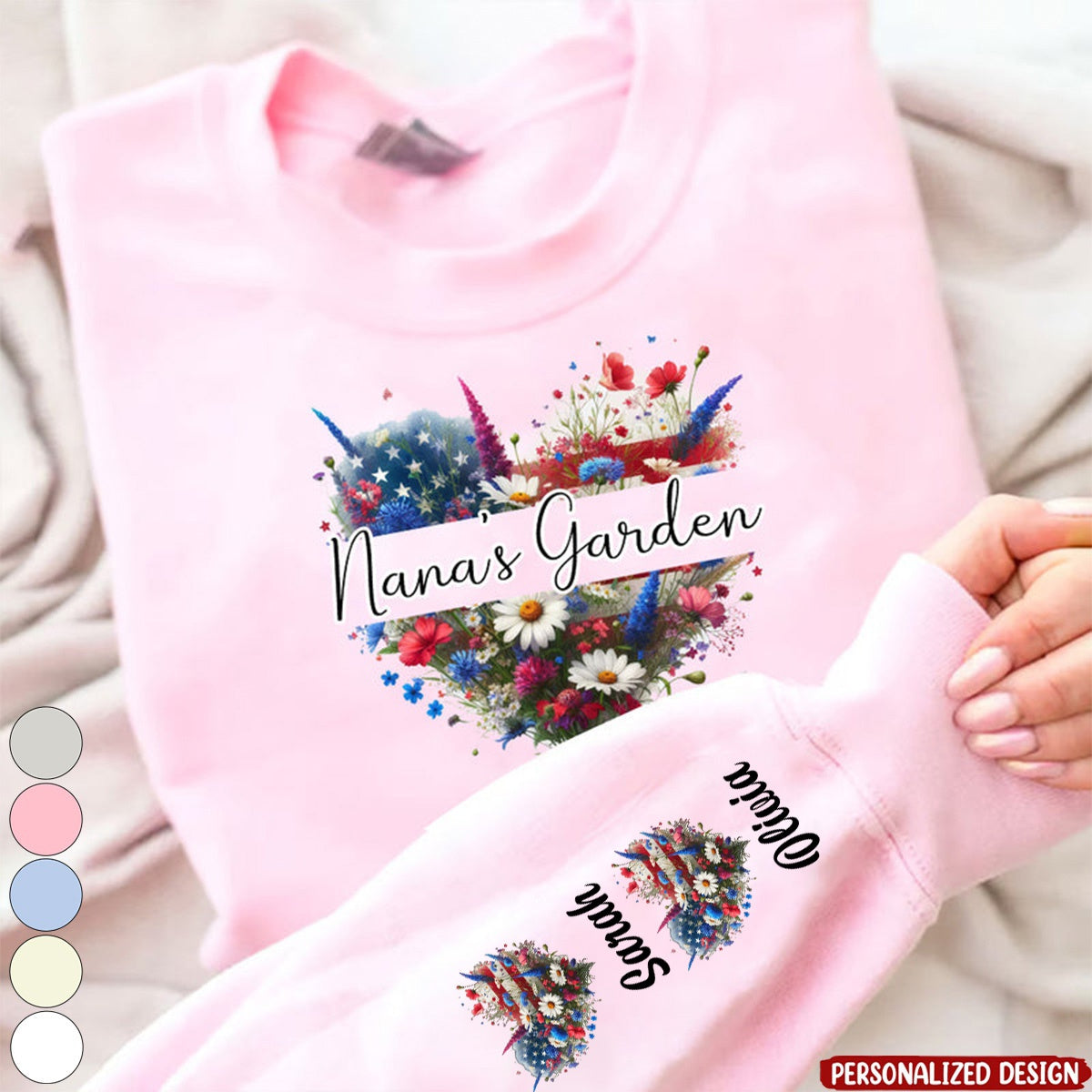 4th Of July Gigi&#39;s Garden Personalized Sweatshirt