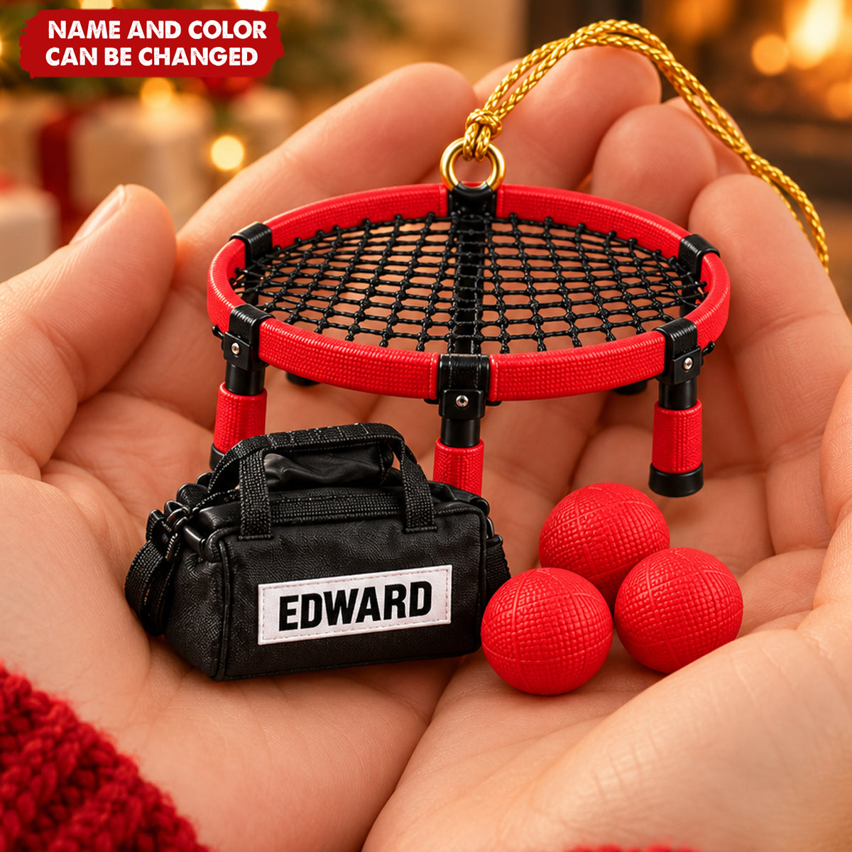 Personalized Spikeball Christmas Ornament, Spikeball Player Gift