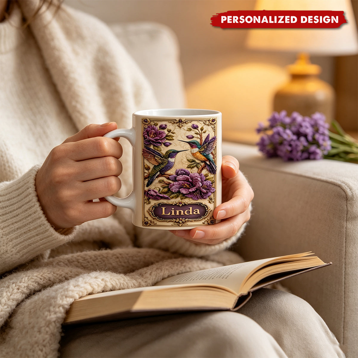 Personalized Hummingbird Mug