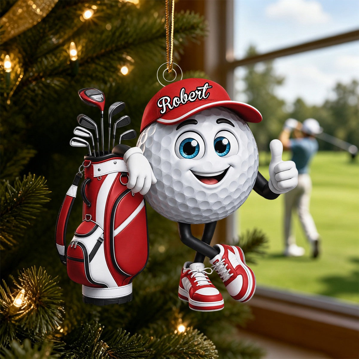 Custom Golf Shaped Acrylic Ornament - Personalized Birthday Gifts For Golf Lovers, Sports Fans, Sports Lovers - Swing With Confidence