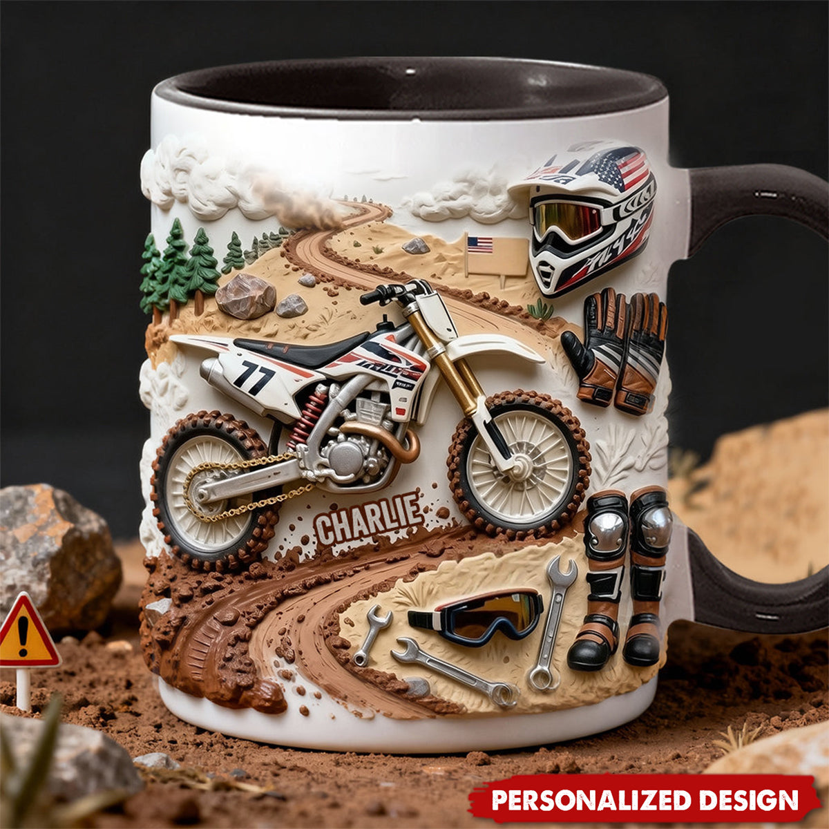Cool Dirt Bike,Motocross-Personalized Dirt Bike Mug