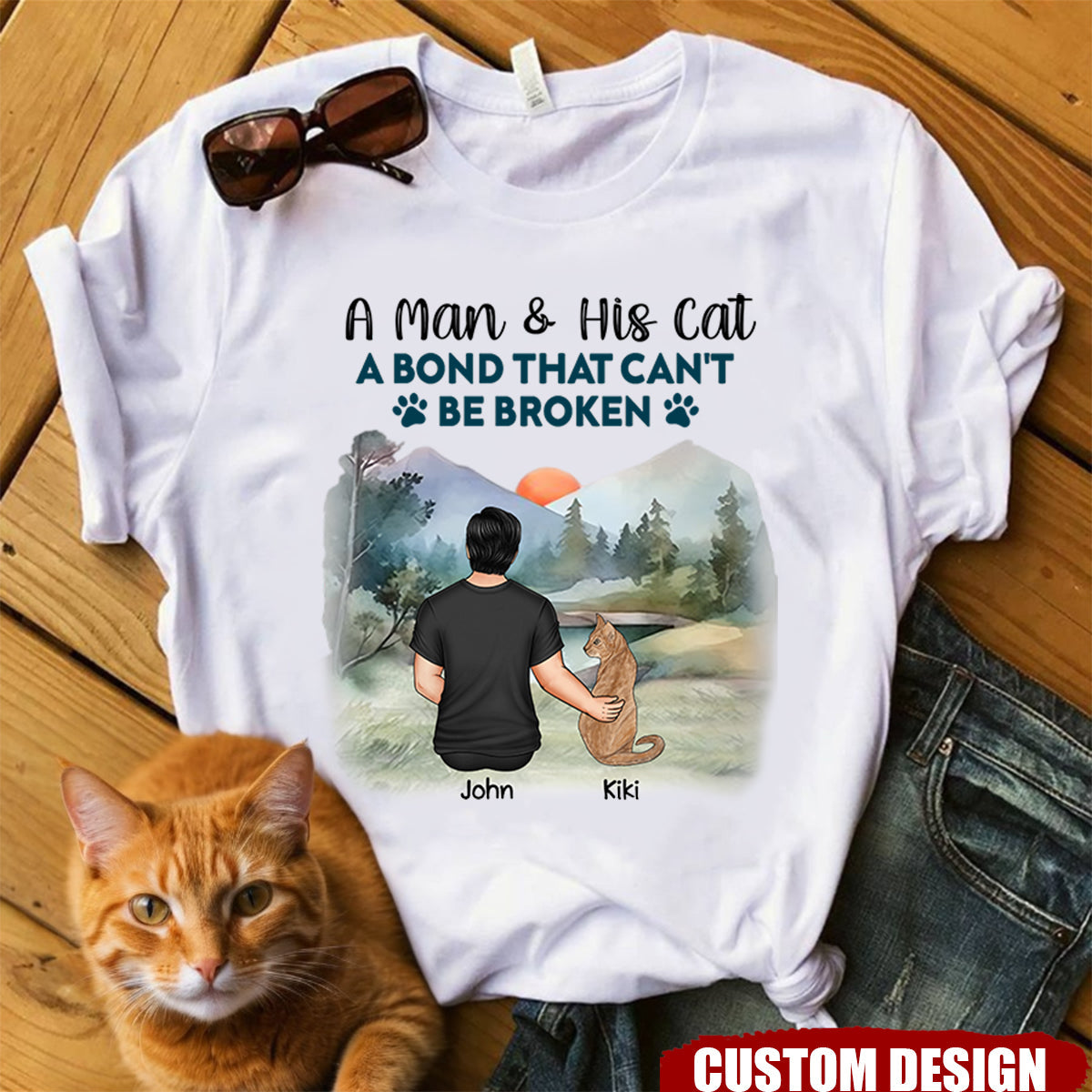 A Bond That Can&#39;t Be Broken - Gift For Cat, Dog Lovers - Personalized Shirt