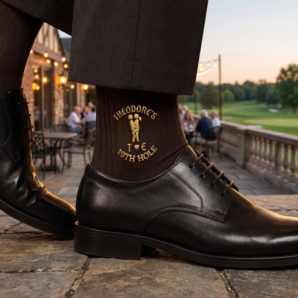 Naughty Gift For Husband Boyfriend - Personalized 19th Hole Socks