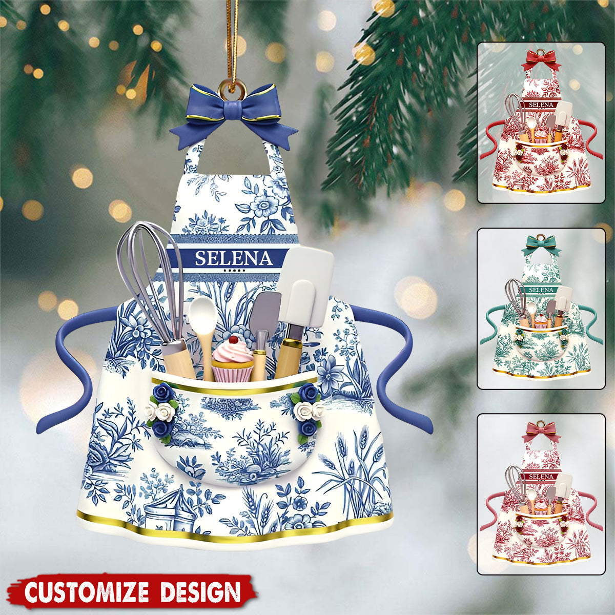 Baking Apron Ornament - Personalized Gifts For Cooking Lovers